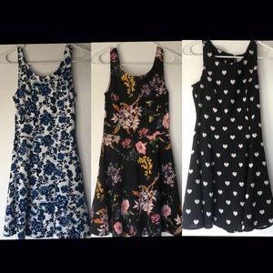 H&M Divided Skater Dress Lot of 3